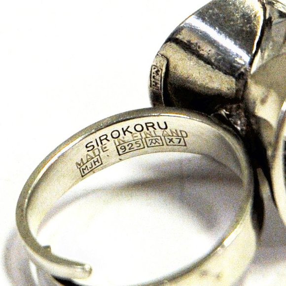 MINT Vintage, MCM, Rock Crystal Stone silver ring by Martti J Hyvärinen, Finland - Picture 7 of 12